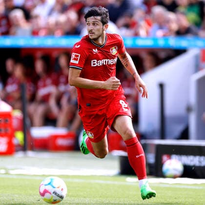 AZMOUN Sardar Team Bayer 04 Leverkusen DFL Bundesliga Saison 2022 - 2023 Spiel Bayer 04 Leverkusen - FC Augsburg 1 : 2 am 13. 08. 2022 in Leverkusen DFL REGULATIONS PROHIBIT ANY USE OF PHOTOGRAPHS as IMAGE SEQUENCES and or QUASI-VIDEO Copyright: xLacixPerenyix