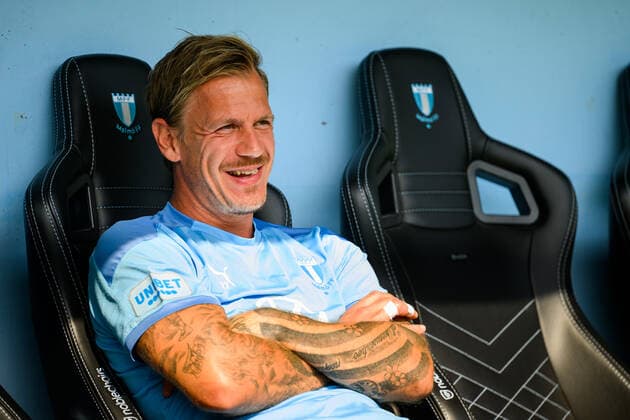 220817 Goalkeeper Johan Dahlin during a training session with Malmö FF on August 17, 2022 in Malmö. Photo: Ludvig Thunman BILDBYRAN kod LT LT0396 fotboll football soccer fotball uefa europa league träning practice training malmö ff bbeng play-off Copyright: LUDVIGxTHUNMAN BB220817LT006