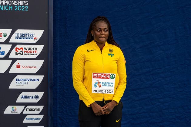 VITA Claudine (GER), Discus Throw Women (Diskuswurf Frauen), Bronze GER, Athletics (Leichtathletik), European Championships Munich 2022, 17.08.2022, GER, Athletics (Leichtathletik), European Championships Munich 2022, 17.08.2022 Muenchen Copyright: xEibner-Pressefotox EP_SMR