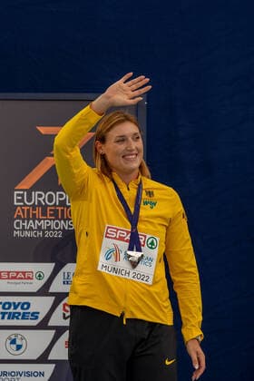 PUDENZ Kristin (GER), Discus Throw Women (Diskuswurf Frauen), Silber GER, Athletics (Leichtathletik), European Championships Munich 2022, 17.08.2022, GER, Athletics (Leichtathletik), European Championships Munich 2022, 17.08.2022 Muenchen Copyright: xEibner-Pressefotox EP_SMR