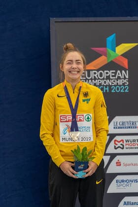 LUECKENKEMPER Gina (GER), 100 meter Women (100m Frauen), Gold GER, Athletics (Leichtathletik), European Championships Munich 2022, 17.08.2022, GER, Athletics (Leichtathletik), European Championships Munich 2022, 17.08.2022 Muenchen Copyright: xEibner-Pressefotox EP_SMR