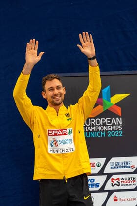 KAUL Niklas (GER), Decathlon Men (Zehnkampf Maenner), Gold GER, Athletics (Leichtathletik), European Championships Munich 2022, 17.08.2022, GER, Athletics (Leichtathletik), European Championships Munich 2022, 17.08.2022 Muenchen Copyright: xEibner-Pressefotox EP_SMR