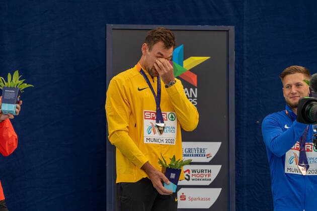 KAUL Niklas (GER), Decathlon Men (Zehnkampf Maenner), Gold GER, Athletics (Leichtathletik), European Championships Munich 2022, 17.08.2022, GER, Athletics (Leichtathletik), European Championships Munich 2022, 17.08.2022 Muenchen Copyright: xEibner-Pressefotox EP_SMR