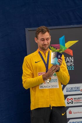 KAUL Niklas (GER), Decathlon Men (Zehnkampf Maenner), Gold GER, Athletics (Leichtathletik), European Championships Munich 2022, 17.08.2022, GER, Athletics (Leichtathletik), European Championships Munich 2022, 17.08.2022 Muenchen Copyright: xEibner-Pressefotox EP_SMR