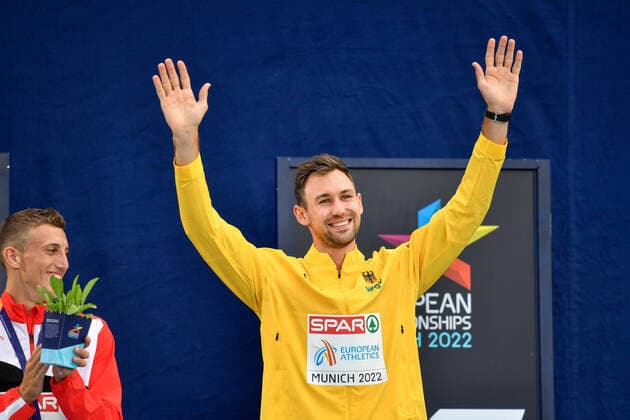 17.08.2022, xkaix, Leichtathletik European Championships, emspor, v.l. Niklas Karl ist Zehnkampf Europameister