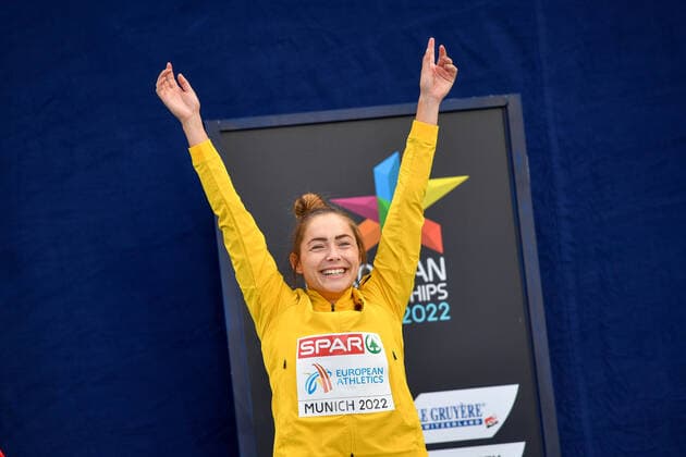 17.08.2022, xkaix, Leichtathletik European Championships, emspor, v.l. Gina Lueckenkemper ist Europameisterin