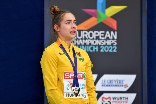 17.08.2022, xkaix, Leichtathletik European Championships, emspor, v.l. Gina Lueckenkemper ist Europameisterin