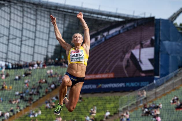 Sport Themen der Woche KW33 Sport Bilder des Tages 220818 Bianca Salming of Sweden competes in women?s heptathlon long jump during day 8 of the European Championships on August 18, 2022 in Munich. Photo: Vegard Grott BILDBYRAN kod VG VG0337 friidrott athletics friidrett europamästerskap em em 2022 european championships munich 2022 munchen-em day 8 bbeng sverige *** 220818 Bianca Salming of Sweden competes in women?s heptathlon long jump during day 8 of the European Championships on August 18, 2022 in Munich Photo Vegard Grott BILDBYRAN code VG VG0337 friidrott athletics friidrett europameisterskap em em 2022 european championships munich 2022 munchen em day 8 bbeng Sweden,  Copyright: VEGARDxGRoTT BB220818VG003