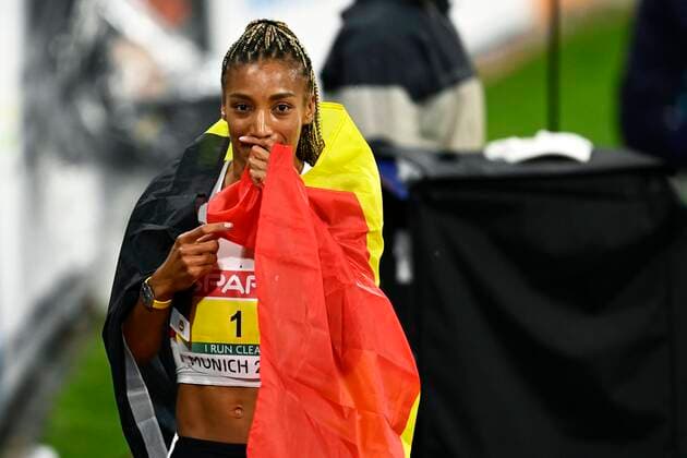 Bilder des Jahres 2022, Sport 08 August Sport Themen der Woche KW33 Sport Bilder des Tages MUNICH, GERMANY - AUGUST 18 : Thiam Nafi Athletics Heptathlon (Female) of Belgium during the 2022 European Championships Athletics as part of the European Championships Munich 2022 on August 18, 2022 in Munich, Germany, 18 08 2022 ( European Championship, EM, Europameisterschaft Athletics Munich 2022 PhotoNews Panoramic 
