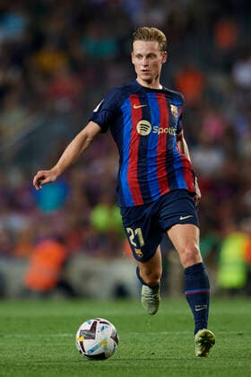 FC Barcelona, Barca v Rayo Vallecano - LaLiga Santander Frenkie de Jong central midfield of Barcelona and Netherlands runs with the ball during the La Liga Santander match between FC Barcelona and Rayo Vallecano at Spotify Camp Nou on August 13, 2022 in Barcelona, Spain. Barcelona Spain  Copyright: xJosexBretonx originalFilename:breton-fcbarcel220813_npI2A.jpg