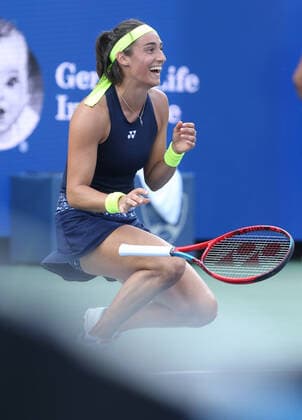 Caroline Garcia of France celebrates her win over Petra Kvitova of The Czech Republic in the finals of the 2022 Western and Southern Masters at the Lindner Family Tennis Center in Mason, Ohio, US, 21 August 2022. Western and Southern Masters !ACHTUNG: NUR REDAKTIONELLE NUTZUNG!  Copyright: xMARKxLYONSx AME940 20220821-1e2d361a39109e383cf9a075774fdf171b2e9fec