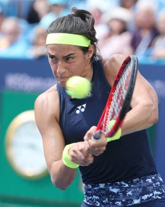 Caroline Garcia of France in action against Petra Kvitova of Czech Republic in the finals of the 2022 Western and Southern Masters at the Lindner Family Tennis Center in Mason, Ohio, US, 21 August 2022. Western and Southern Masters !ACHTUNG: NUR REDAKTIONELLE NUTZUNG!  Copyright: xMARKxLYONSx AME943 20220821-104d5ea3c3dc84a83934815a56e015ad2a0f9ae9