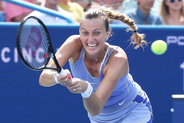 Petra Kvitova of Czech Republic in action against Caroline Garcia of France in the finals of the 2022 Western and Southern Masters at the Lindner Family Tennis Center in Mason, Ohio, US, 21 August 2022. Western and Southern Masters !ACHTUNG: NUR REDAKTIONELLE NUTZUNG!  Copyright: xMARKxLYONSx AME944 20220821-1948c641b0018ba3ce6537993f66bccd22aaf6f4