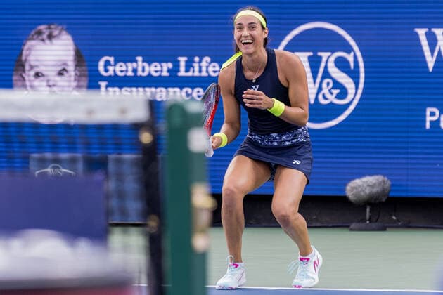 August 21, 2022, Mason, Ohio, USA: Caroline Garcia (FRA) reacts after winning the championship of the Western and Southern Open at the Lindner Family Tennis Center, Mason, Oh. Mason USA - ZUMAs304 20220821_zaf_s304_043 Copyright: xScottxStuartx