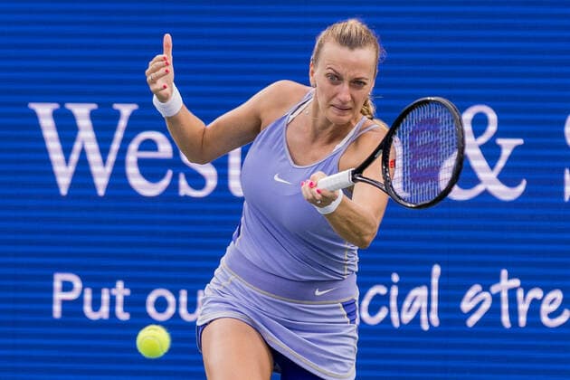 August 21, 2022, Mason, Ohio, USA: Petra Kvitova (CZE) hits a forehand shot during the championship of the Western and Southern Open at the Lindner Family Tennis Center, Mason, Oh. Mason USA - ZUMAs304 20220821_zaf_s304_050 Copyright: xScottxStuartx