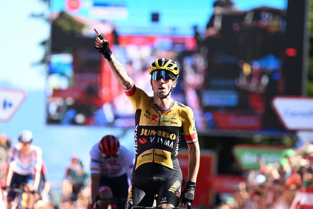 Sport Themen der Woche KW34 Sport Bilder des Tages 23-08-2022 Vuelta A Espana; Tappa 04 Vitoria Gasteiz - Laguardia; 2022, Jumbo - Visma; Roglic, Primoz; Laguardia; 