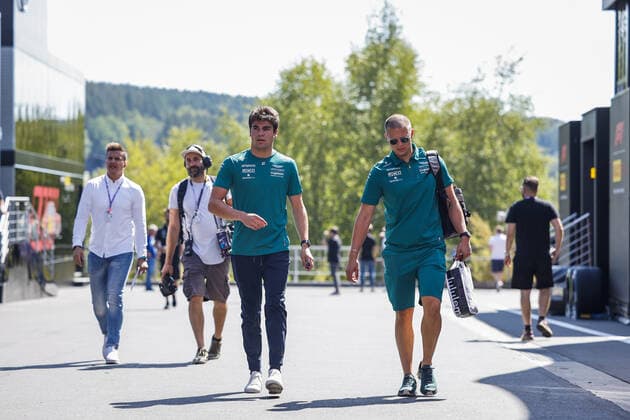 STROLL Lance (can), Aston Martin F1 Team AMR22, portrait during the Formula 1 Rolex Belgian Grand Prix 2022, 14th round of the 2022 FIA Formula One World Championship, WM, Weltmeisterschaft from August 26 to 28, 2022 on the Circuit de Spa-Francorchamps, in Francorchamps, Belgium - F1 - BELGIAN GRAND PRIX 2022 DPPI Panoramic  00122033__DEL8557.JPG_