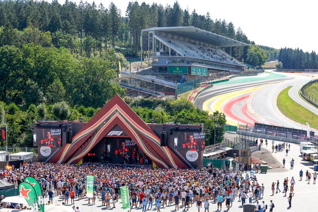 Fans, F1 Grand Prix of Belgium at Circuit de Spa-Francorchamps on August 25, 2022 in Spa-Francorchamps, Belgium. (Photo by HOCH ZWEI) Spa-Francorchamps Belgium