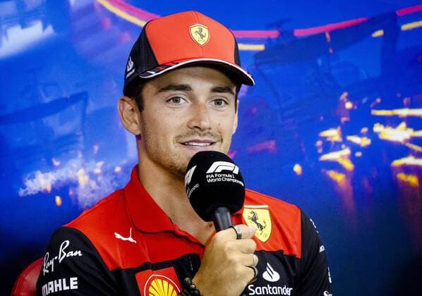 SPA - Charles Leclerc (Ferrari) during a press conference, PK, Pressekonferenz at the Spa-Francrochamps race track in the run-up to the Belgian Grand Prix. ANP SEM VAN DER WAL F1 Grand Prix of Belgium - Previews 2022 xVIxANPxSportx xxANPxIVx