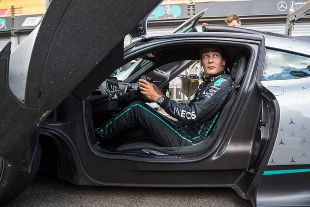 George Russel (Mercedes AMG Petronas Motorsport) im AMG One, Grosser Preis von Belgien 2022, Motorsport, Formel 1, 25.08.2022 Grosser Preis von Belgien 2022, Motorsport, Formel 1, 25.08.2022 Copyright: xEibner-Pressefoto AlexanderxNeisx EP_ANS