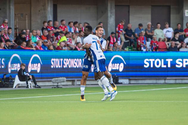 Silkeborg IF v HJK Helsinki, UEFA Europa League qualification, Silkeborg, Denmark Silkeborg, Denmark. 25th, August 2022. Abdul Malik Abubakari (77) of HJK Helsinki scores for 0-1 during the UEFA Europa League qualification match between Silkeborg IF and HJK Helsinki at JYSK Park in Silkeborg. Silkeborg Denmark  Copyright: xGonzalesxPhoto MortenxKjaerx