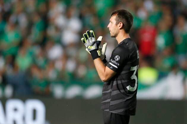 NICOSIA, CYPRUS - AUGUST 25 : Roef Davy goalkeeper of KAA Gent during the UEFA Europa Conference league Fourth Qualifying Round match second leg between Omonia Nicosia and Kaa Gent on august 25, 2022 in Nicosia, Cyprus, 25 08 2022 ( Omonia Nicosia v Kaa Gent - Conference League PhotoNews Panoramic 