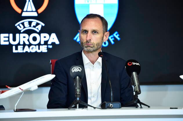 220825 Head coach and director Andreas Georgson of Malmö FF on a press conference, PK, Pressekonferenz after the UEFA Europa League play-off match between Sivasspor and Malmö FF on August 25, 2022 in Sivas. Photo: Christian Örnberg BILDBYRAN COP 166 CO0221 fotboll football soccer fotball uefa europa league play-off sivasspor malmö ff bbeng Copyright: CHRISTIANxÖRNBERG BB220825CO072