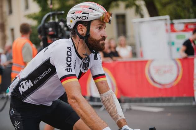 Deutschland Tour 2022; 1. Etappe Weimar-Meiningen, 25.08.2022 Simon Geschke (GER), Deutschland Tour 2022, 1. Etappe Weimar-Meiningen, 25.08.2022 Copyright: xBEAUTIFULxSPORTS Nagelx