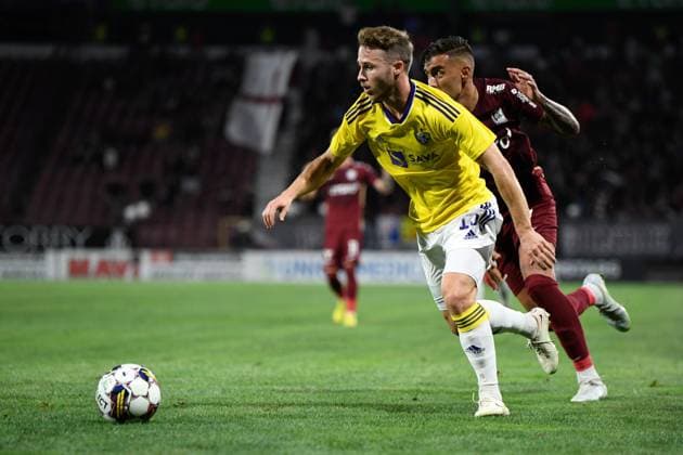 UEFA Europa Conference League Play off: CFR Cluj - NK Maribor, Stadium Dr. Constantin Radulescu, Cluj-Napoca, Romania, 25 August 2022 Jan Repas during UEFA Europa Conference League Play off: CFR Cluj - NK Maribor, Stadium Dr. Constantin Radulescu, Cluj-Napoca, Romania, 25 August 2022 Copyright: xAncaxTepeix