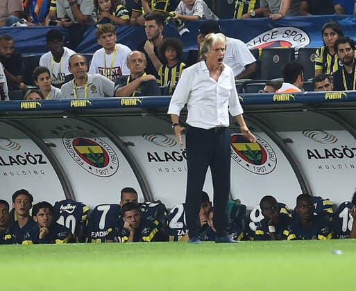 Coach Jorge Jesus of Fenerbahce during the UEFA Europa League Play-Off second leg match between Fenerbahce and Austria Wien at Ulker Stadium in Istanbul, Turkey on August 25, 2022. ( Photo by Seskimphoto ) Fenerbahce v Austria Wien - UEFA Europa League - Play-off second leg match 