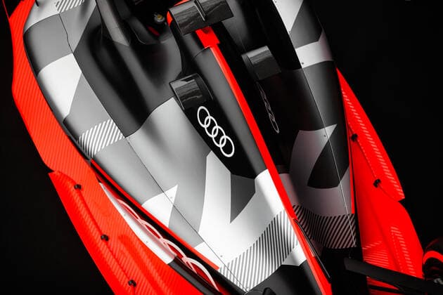 Audi unveiling a show car to announce their entry to F1 in 2026 during the Formula 1 Rolex Belgian Grand Prix 2022, 14th round of the 2022 FIA Formula One World Championship, WM, Weltmeisterschaft from August 26 to 28, 2022 on the Circuit de Spa-Francorchamps, in Francorchamps, Belgium - F1 - BELGIAN GRAND PRIX 2022 DPPI Panoramic  00122033__V2_9353