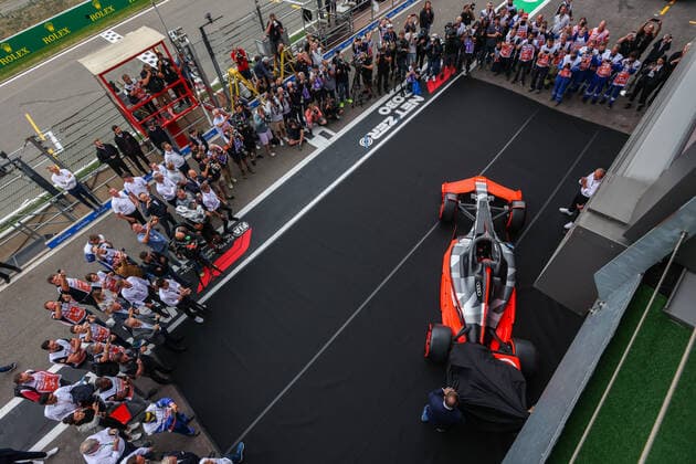 Audi unveiling a show car to announce their entry to F1 in 2026 during the Formula 1 Rolex Belgian Grand Prix 2022, 14th round of the 2022 FIA Formula One World Championship, WM, Weltmeisterschaft from August 26 to 28, 2022 on the Circuit de Spa-Francorchamps, in Francorchamps, Belgium - F1 - BELGIAN GRAND PRIX 2022 DPPI Panoramic  00122033_AV6_9317