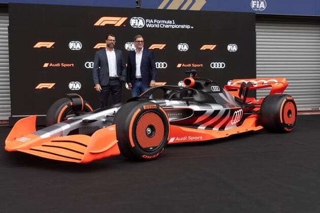 SPA-FRANCORCHAMPS, BELGIUM - AUGUST 26 : Audi arrived in F1 during the F1 race of the Belgian Formula One Grand Prix Spa Francorchamps on August 26, 2022 in Spa-Francorchamps, Belgium, 26 08 2022 ( Belgian Grand Prix Formula One 2022 PhotoNews Panoramic 