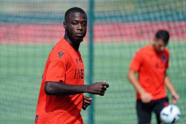 Nicolas Pepe (OGC Nice) FOOTBALL : Entrainement de l™OGC Nice - Nice - 26 08 2022 NorbertScanella Panoramic 