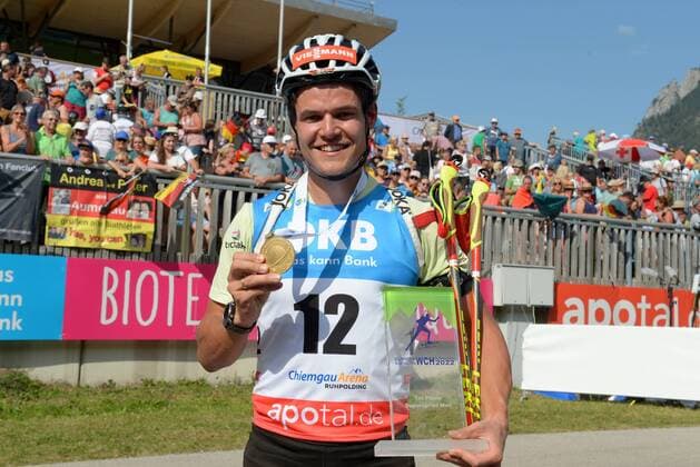 Bilder des Jahres 2022, Sport 08 August Sport Themen der Woche KW34 Sport Bilder des Tages 26.08.2022, Ruhpolding, Germany (GER): IBU Summer Biathlon World Championships, Super Sprint, Philipp Horn (GER),