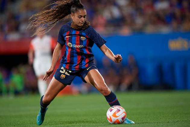 Futbol Club Barcelona v Montpellier Herault SC - Womens Joan Gamper Trophy Ariana Arias of Barcelona controls the ball during the Womens Joan Gamper Trophy match between FC Barcelona, Barca and Montpellier at Estadi Johan Cruyff on August 22, 2022 in Barcelona, Spain. Barcelona Spain  Copyright: xJosexBretonx originalFilename:breton-futbolcl220823_npHCp.jpg