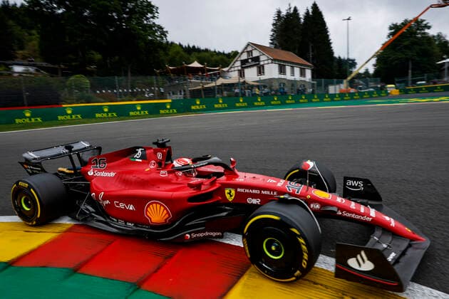 16 Charles Leclerc (MCO, Scuderia Ferrari), F1 Grand Prix of Belgium at Circuit de Spa-Francorchamps on August 26, 2022 in Spa-Francorchamps, Belgium. (Photo by HOCH ZWEI) Spa-Francorchamps Belgium