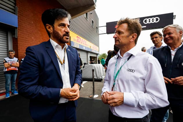 Mohammed Ben Sulayem (UAE, FIA President), Allan McNish (GBR, Former racing driver), F1 Grand Prix of Belgium at Circuit de Spa-Francorchamps on August 26, 2022 in Spa-Francorchamps, Belgium. (Photo by HOCH ZWEI) Spa-Francorchamps Belgium