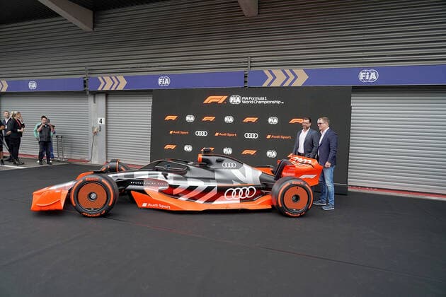 26.08.2022, Circuit de Spa-Francorchamps, Spa-Franchorchamps, FORMULA 1 ROLEX BELGIAN GRAND PRIX 2022 , im Bild Pressekonferenz zum Einstieg von Audi in die Formel 1 Audi-CEO Markus Duesmann, Audi-CTO Oliver Hoffmann Spa-Franchorchamps Circuit de Spa-Francorchamps Belgien