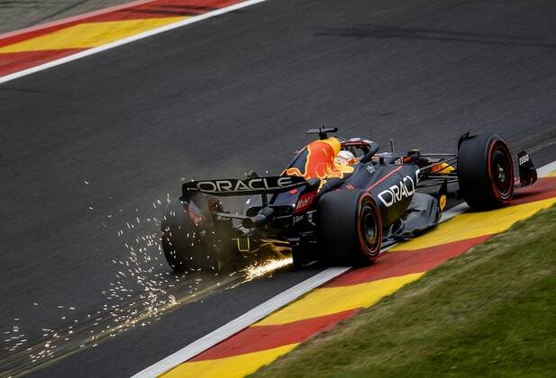 SPA - Max Verstappen (1) with the Oracle Red Bull Racing RB18 Honda during the 3rd practice session ahead of the F1 Grand Prix of Belgium at the Circuit de Spa-Francorchamps on August 27, 2022 in SPA, Belgium. ANP SEM VAN DER WAL F1 Grand Prix of Belgium, Practice 3 2022 xVIxANPxSportx xxANPxIVx