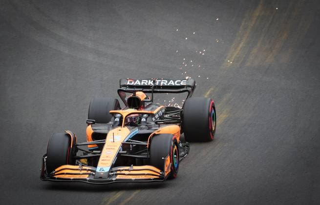 McLaren Australian rider Daniel Ricciardo pictured in action during the third practice session at the Grand Prix F1 of Belgium race, in Spa-Francorchamps, Saturday 27 August 2022. The Spa-Francorchamps Formula One Grand Prix takes place this weekend, from August 26th to August 28th. VIRGINIExLEFOUR  x41238181x