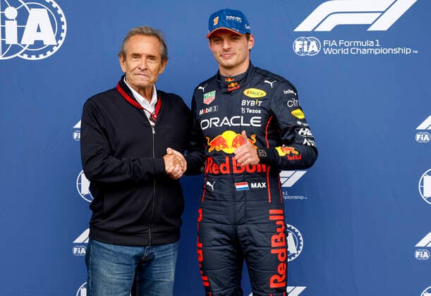 Jacky Ickx (BEL), 1 Max Verstappen (NLD, Oracle Red Bull Racing), F1 Grand Prix of Belgium at Circuit de Spa-Francorchamps on August 27, 2022 in Spa-Francorchamps, Belgium. (Photo by HOCH ZWEI) Spa-Francorchamps Belgium