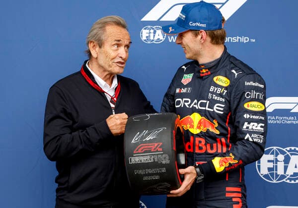 Jacky Ickx (BEL), 1 Max Verstappen (NLD, Oracle Red Bull Racing), F1 Grand Prix of Belgium at Circuit de Spa-Francorchamps on August 27, 2022 in Spa-Francorchamps, Belgium. (Photo by HOCH ZWEI) Spa-Francorchamps Belgium