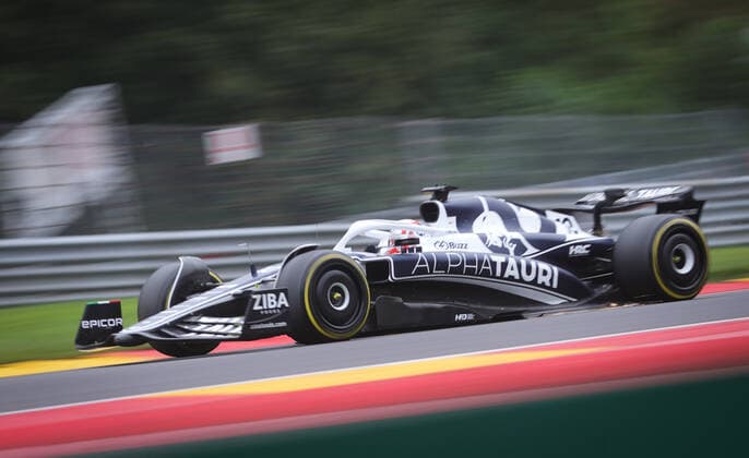 Scuderia AlphaTauri French rider Pierre Gasly pictured in action during preparations ahead of the Grand Prix F1 of Belgium race, in Spa-Francorchamps, Saturday 27 August 2022. The Spa-Francorchamps Formula One Grand Prix takes place this weekend, from August 26th to August 28th. VIRGINIExLEFOUR  x41254792x