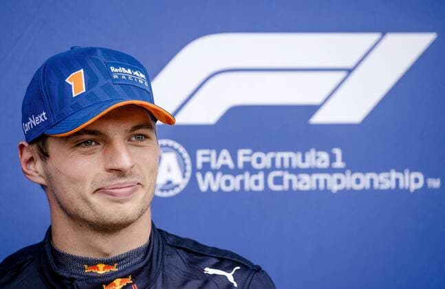 SPA - Max Verstappen (Red Bull Racing) after winning qualifying ahead of the F1 Grand Prix of Belgium at the Circuit de Spa-Francorchamps on August 28, 2022 in SPA, Belgium. ANP SEM VAN DER WAL F1 Grand Prix of Belgium, Qualifying 2022 xVIxANPxSportx xxANPxIVx