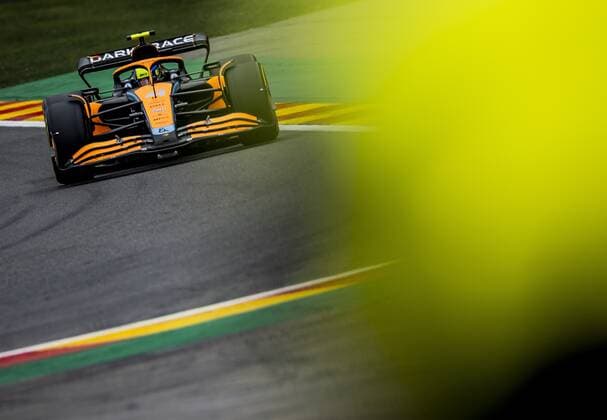 SPA - Lando Norris (4) with the McLaren MCL36 in action during the 3rd free practice session leading up to the F1 Grand Prix of Belgium at the Circuit de Spa-Francorchamps on August 27, 2022 in Spa, Belgium. REMKO DE WAAL F1 Grand Prix of Belgium, Practice 3 2022 xVIxANPxSportx xxANPxIVx