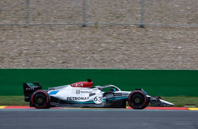 63 George Russell (GBR, Mercedes-AMG Petronas F1 Team), F1 Grand Prix of Belgium at Circuit de Spa-Francorchamps on August 27, 2022 in Spa-Francorchamps, Belgium. (Photo by HOCH ZWEI) Spa-Francorchamps Belgium