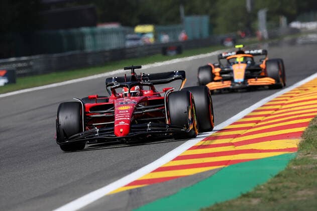 16 LECLERC Charles (mco), Scuderia Ferrari F1-75, action during the Formula 1 Rolex Belgian Grand Prix 2022, 14th round of the 2022 FIA Formula One World Championship, WM, Weltmeisterschaft from August 26 to 28, 2022 on the Circuit de Spa-Francorchamps, in Francorchamps, Belgium - F1 - BELGIAN GRAND PRIX 2022 - RACE DPPI Panoramic  G00D7176