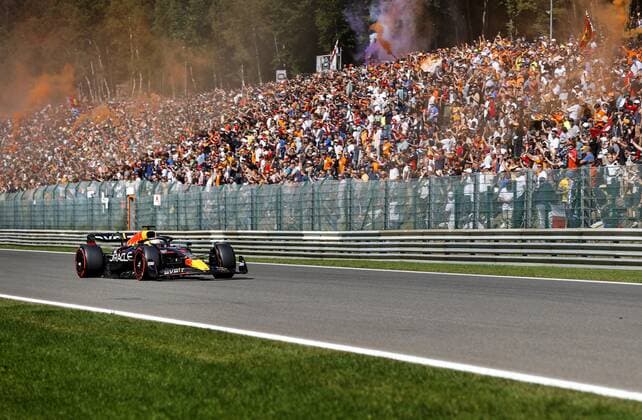 SPA - Max Verstappen (1) with the Oracle Red Bull Racing RB18 Honda during the F1 Grand Prix of Belgium at the Circuit de Spa-Francorchamps on August 29, 2022 in SPA, Belgium. ANP SEM VAN DER WAL F1 Grand Prix of Belgium 2022 xVIxANPxSportx xxANPxIVx