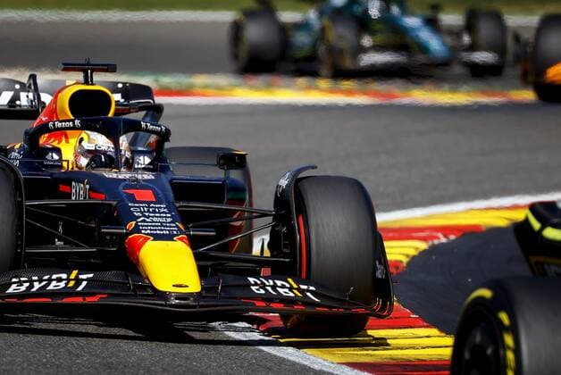 SPA - Max Verstappen (1) with the Oracle Red Bull Racing RB18 Honda during the F1 Grand Prix of Belgium at the Circuit de Spa-Francorchamps on August 29, 2022 in SPA, Belgium. ANP SEM VAN DER WAL F1 Grand Prix of Belgium 2022 xVIxANPxSportx xxANPxIVx